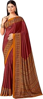 Womens Pure Chiffon Abstract Printed Saree With U