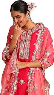 Womens Rayon Blend Embroidered A-Line Inches Kurt