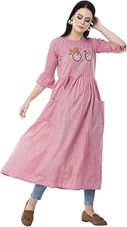 Womens Rayon Regular Fit Solid Regular Kurta