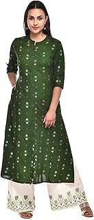 Womens Rayon Relaxed Fit A Line Round Neck Geomet