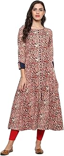 Womens Rayon Relaxed Fit Angrakha Plus Size Flora