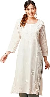 Womens Rayon Straight Kurti (SB-130_Orange_M)