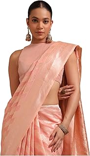 Womens Satin Kaftaan Saree with Belt (TI6799_Beig