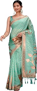 Womens Silk Blend Bandhani Printed Saree With Uns
