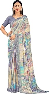 Womens Silk Blend Woven Design Saree With Unstitc