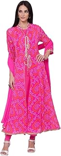 Womens Straight Embroidered Kurta & Pant with Dup