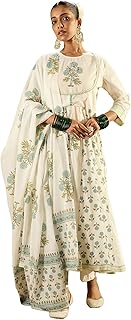 Womens Soft cotton silk saree with lucknowi chika