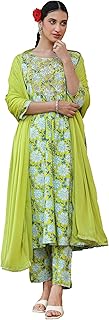 Womens Straight Silk Blend Ethnic Motifs Embroide