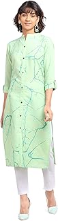Womens Solid Cotton Slub A-line Assymatrical Hem 