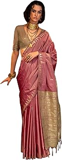 Womens Tissue Sequins Work Saree With Unstitched 