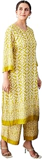 Womens Violet Cotton Floral Printed Anarkali Kurt