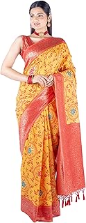 Womens Woven Design Kanjivaram Banarasi Silk Sare