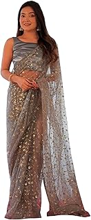 Womens Woven Design Banarasi Style Tissue Crush S