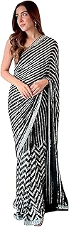 Womens Woven Design Geometric Silk Blend Saree Wi
