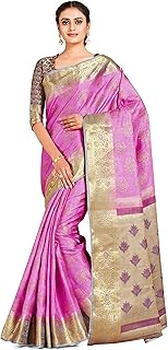 Womens Wine Tussar Embroidered Saree With Stone Wo