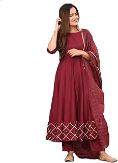 Womens Round Neck Embellished Kurta