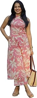 Womens Rayon Viscose Straight Printed Kurta with P