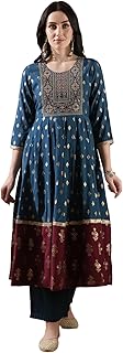 Womens Tie Up Neck Printed Kurta and Churidar Set 