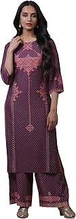 Womens Round Neck Printed Palazzo Suit
