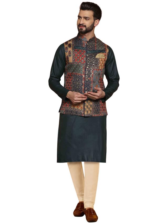 Men Kurta Jacket Trouser Set