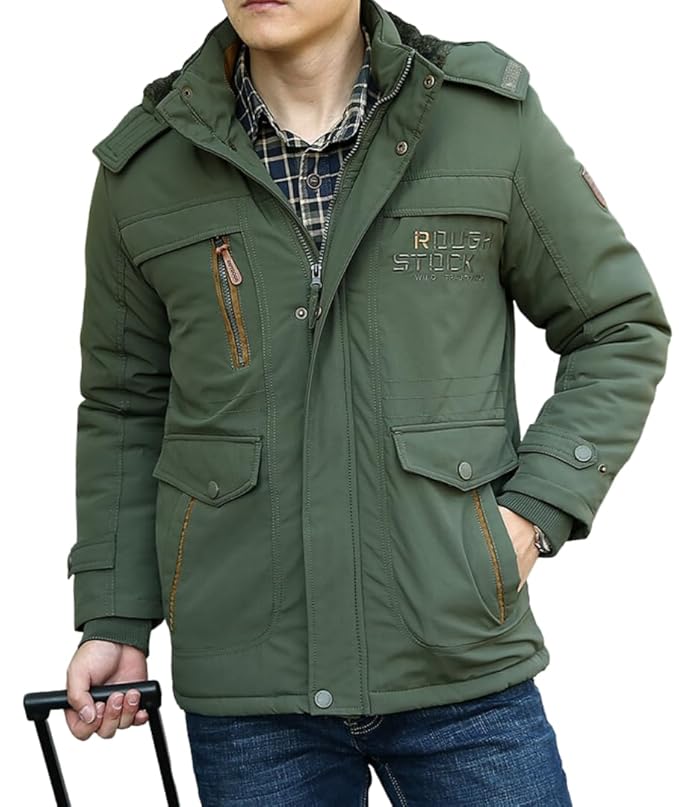 Casual Fleece Lining Parka Jackets