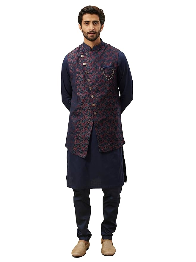 Kurta Jacket Pyjama Set