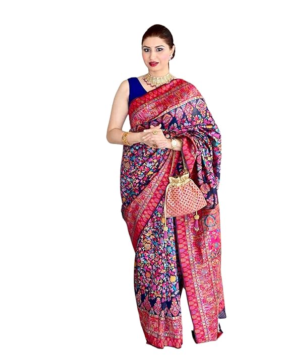 Women's Kanjivaram Pure Soft Silk Handloom Saree Pure Golden Zari With Blouse Piece