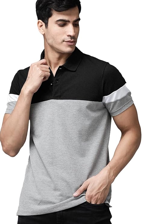 LEOTUDE Men Regular Fit Half Sleeve Matty Polo T-S