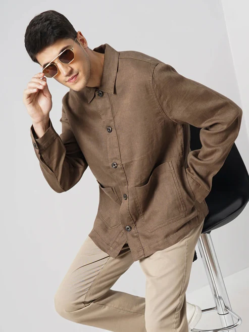 Linen Brown Jacket