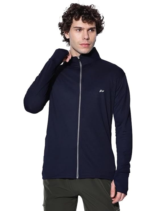 BLUE TYGA Sunscreen Jacket with UV Protection UPF 50+ Jacket with Breathability & Coolrush Technolog