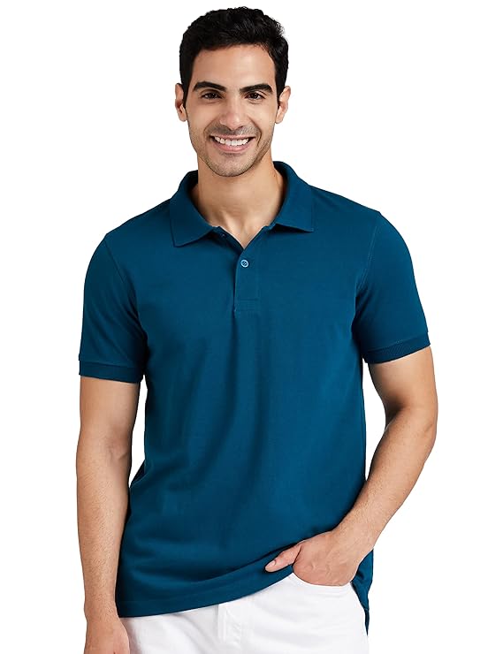  Men's Solid Cotton Rich Polo T Shirt | Collar Tshirts | Half Sleeves | Plain-Regular Fit (Available