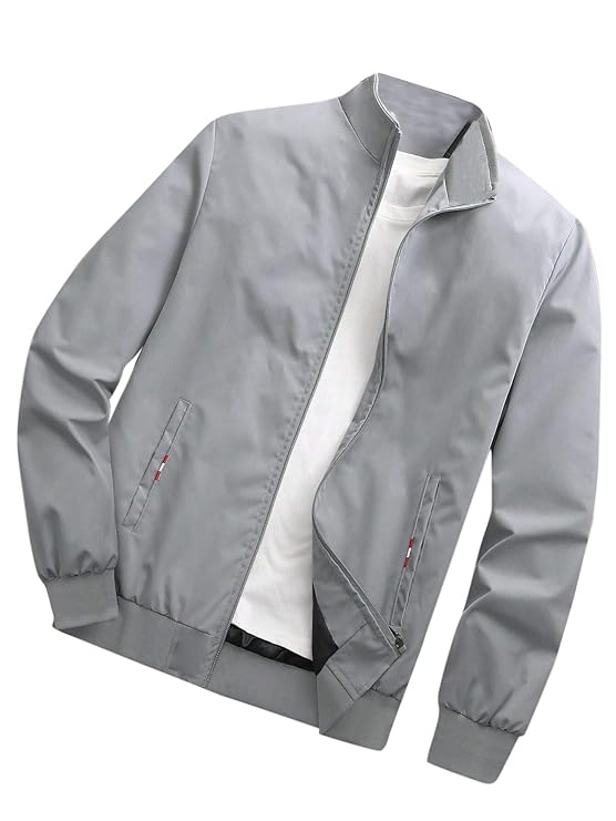 TAGAS Men's Regular Jacket Fit For Casual Wear || Low-Cut Standing Collar || Full Sleeve | Latest St