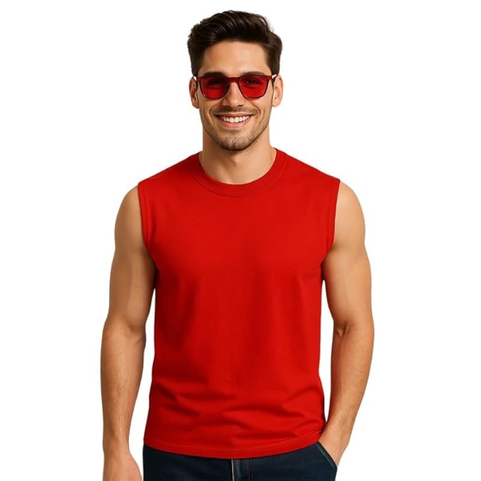 Griffon Vincero Men?s Sleeveless T-Shirt | Trendy Vest | Fit Topwear for Summer