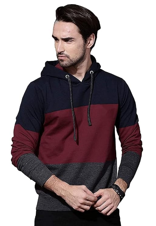 Veirdo® Men's Regular Fit Cotton Sweatshirt Hoodie - Multicolor