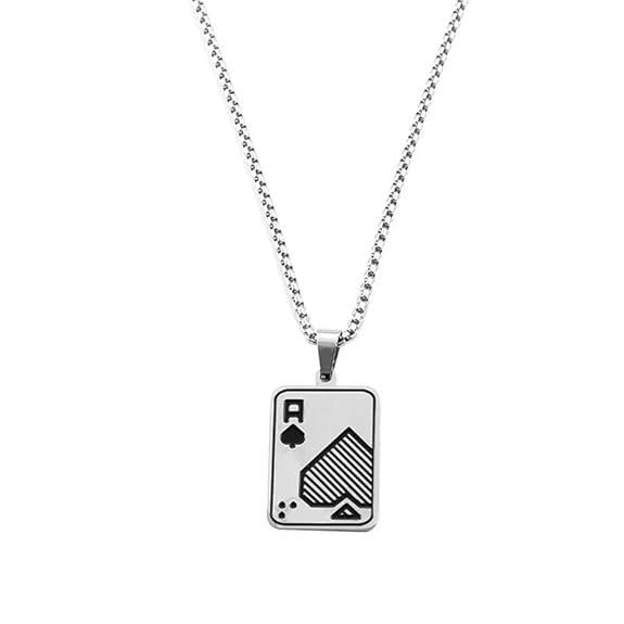 Salty Alpha Anti Tarnish Stainless Steel Charm Locket Neck Chain for Men | Stylish Pendant Necklace 