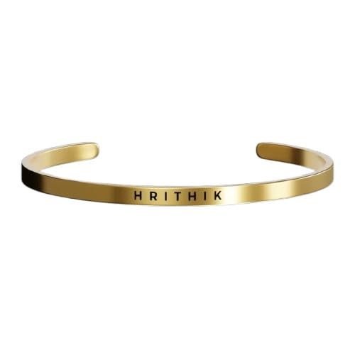 AMLEES Personalised Golden Bracelet | Adjustable in Size | Bracelet For Men & Women
