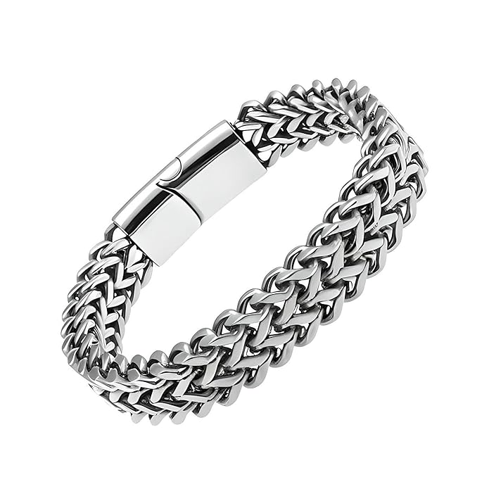 THE MEN THING Pure Titanium Steel Bracelet Collection, Size 7 to 9 inch for Men & Boys
