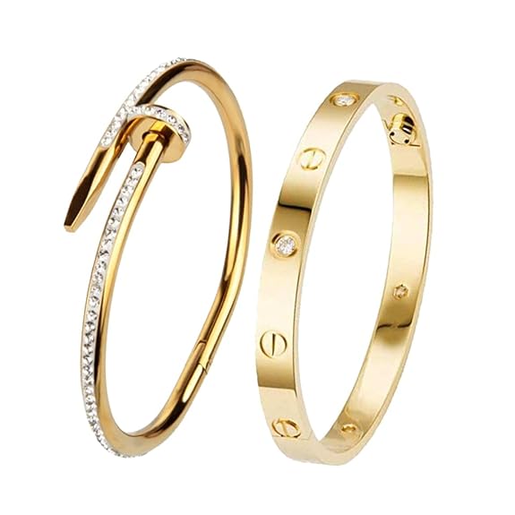 MEENAZ bracelet for women Bangles for women Anti Tarnish Stylish Adjustable Bracelet for girls rose 