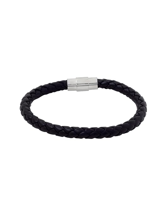 Yellow Chimes Casual Band Collection Strand Bracelet for Men (Black)(YCFJBR-53BAND-BK)