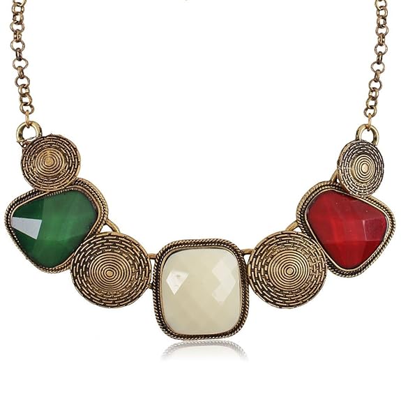 Shining Diva Fashion Necklace for Women (Multi-Colour) (pi6605np)