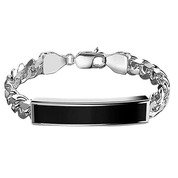 Fashion Frill Silver Bracelet For Men Stainless Steel Chain Silver Bracelet For Men Boys Love Gifts 