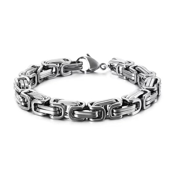 Nakabh Stainless Steel Link Bracelet for Men Boys