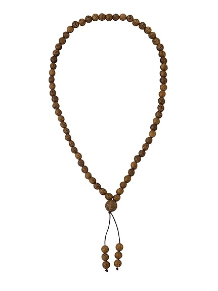 Yellow Chimes Neck Chain For Men | Wooden Beads Mala Necklace | Fashion Adjustable Neck Chains for B