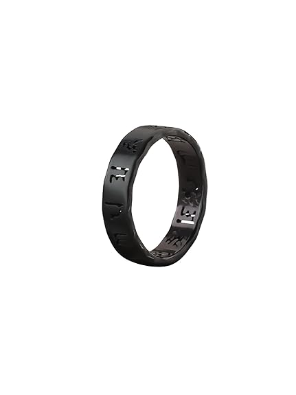 Yellow Chimes Rings For Men and Boys | Fashion Stainless Steel Band Ring | Men's Black Ring Buddism 