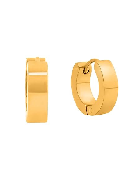 Yellow Chimes Earrings for Men and Boys | Fashion Hoop Earring for Men | Stainless Steel Huggie Hoop